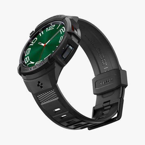 ACS06488 - Galaxy Watch 6 Classic (47mm) Case Rugged Armor Pro in black showing the front